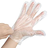 400 Piezas Guantes Desechables de Plástico Transparente Limpieza de Trabajo de Polietileno Guantes de PE Transparentes…